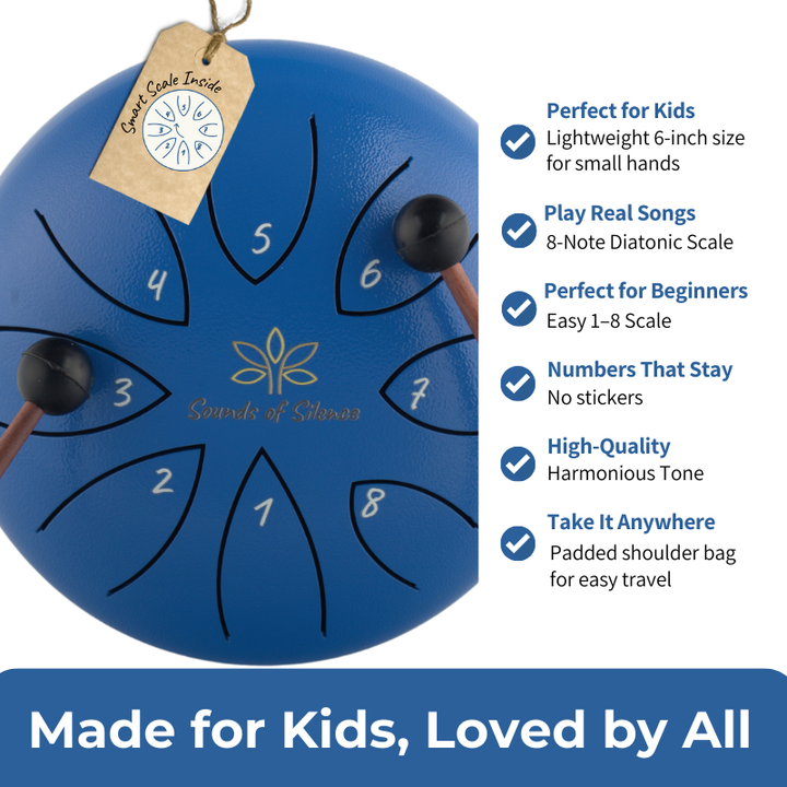 Magic Calm Drum Steel Tongue Drum, Songbook And Storybook