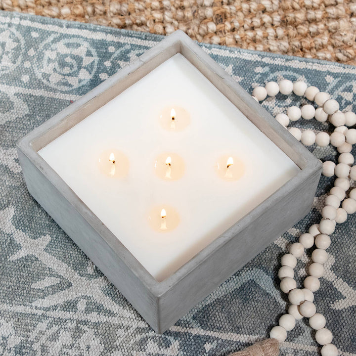 Cement Square Statement Candle by Andaluca