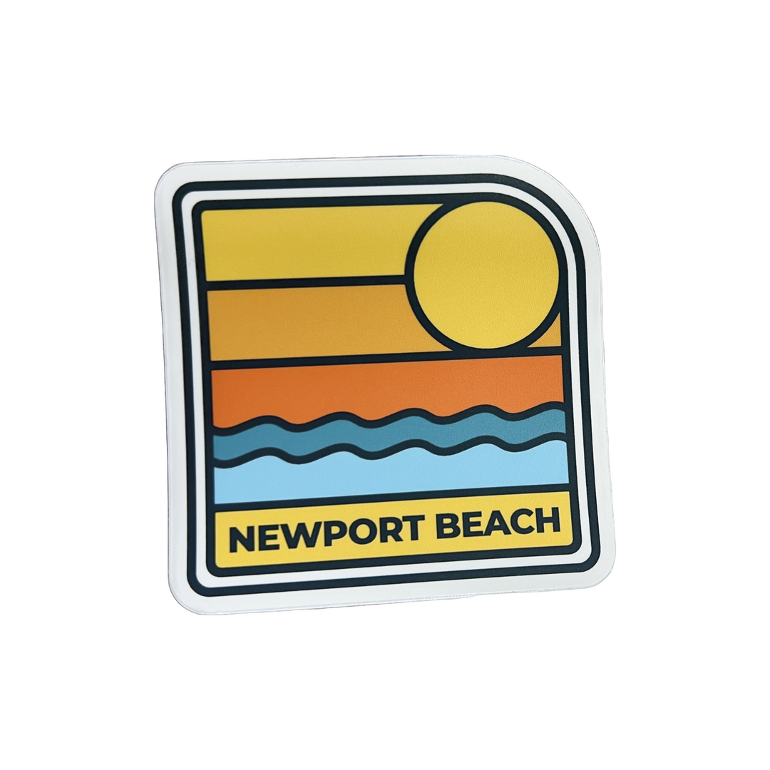 Wave Sunset Newport Beach Sticker