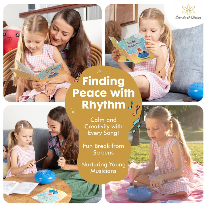 Magic Calm Drum Steel Tongue Drum, Songbook And Storybook