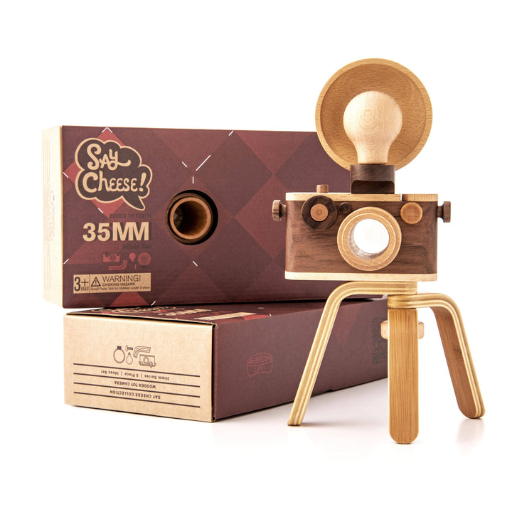 35MM Wood Toy Camera Idea Set /walnut