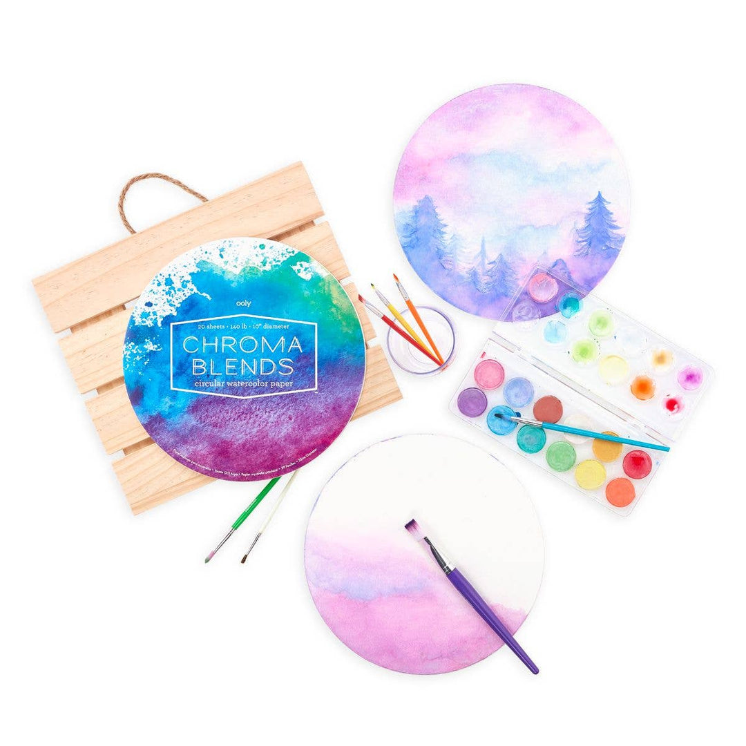 Chroma Blends: Circular Watercolor Paper Pad (10" Diameter;2