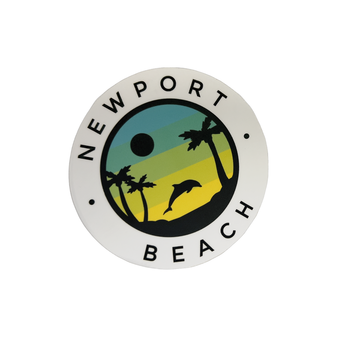 Dolphin Palms Newport Beach Sticker