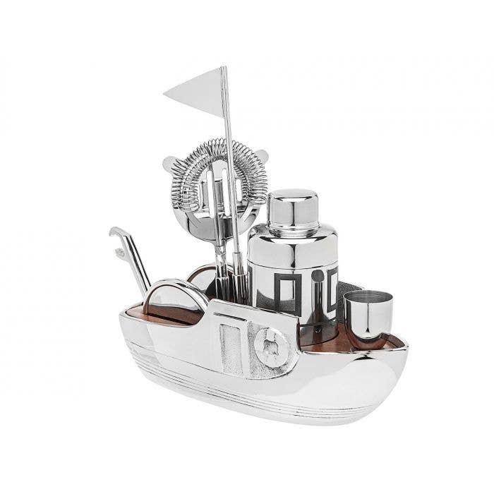 Godinger Tugboat Bar Tool Set - Gifts for Him - Coastal