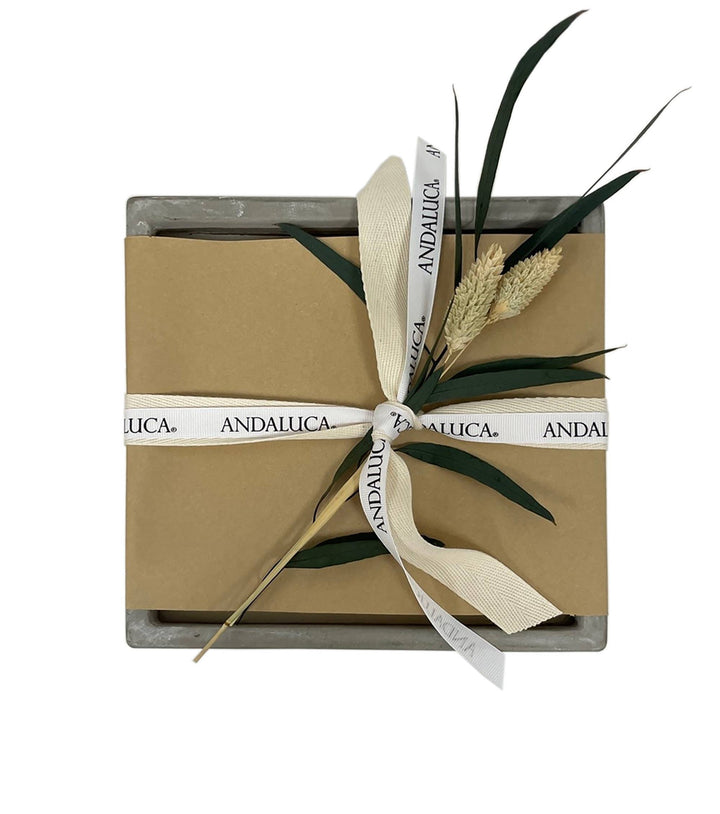 Cement Square Statement Candle by Andaluca