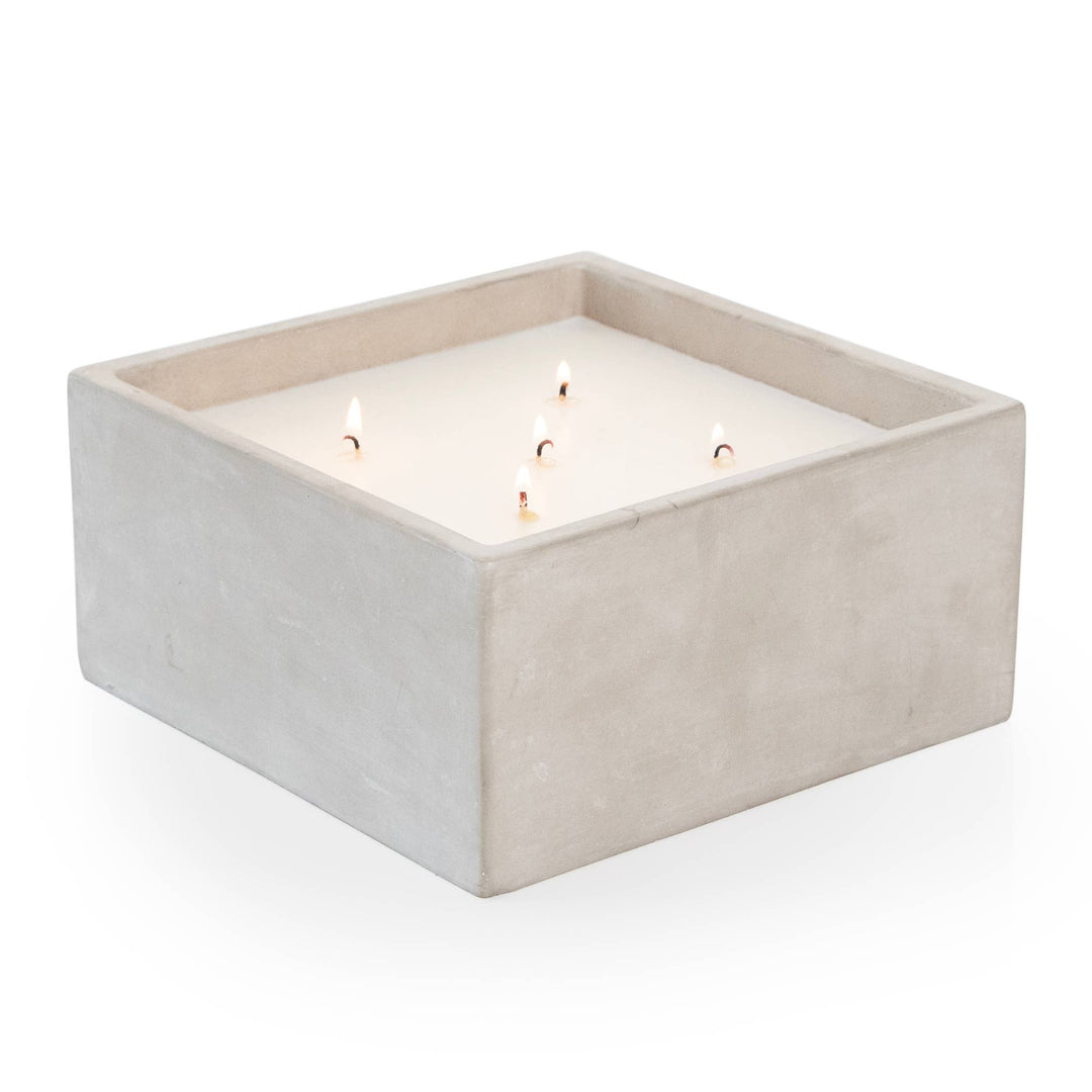 Cement Square Statement Candle by Andaluca
