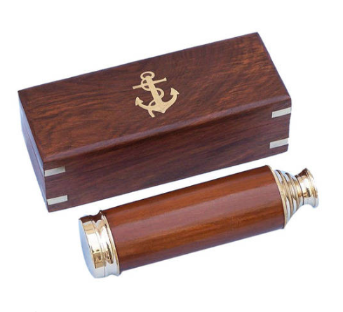 Brass - Wood Captains Spyglass