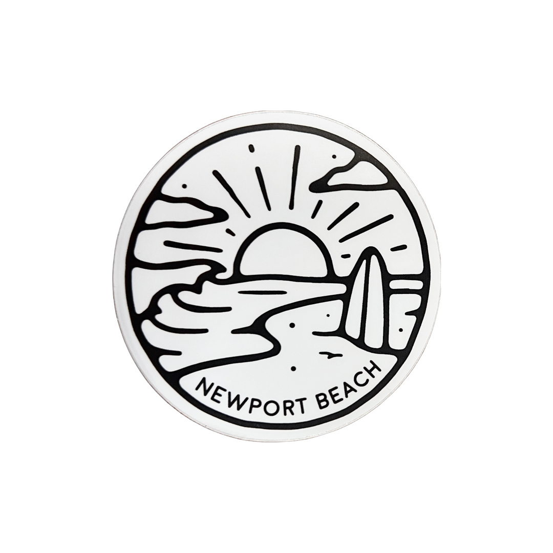 Sun surf Sticker Newport Beach