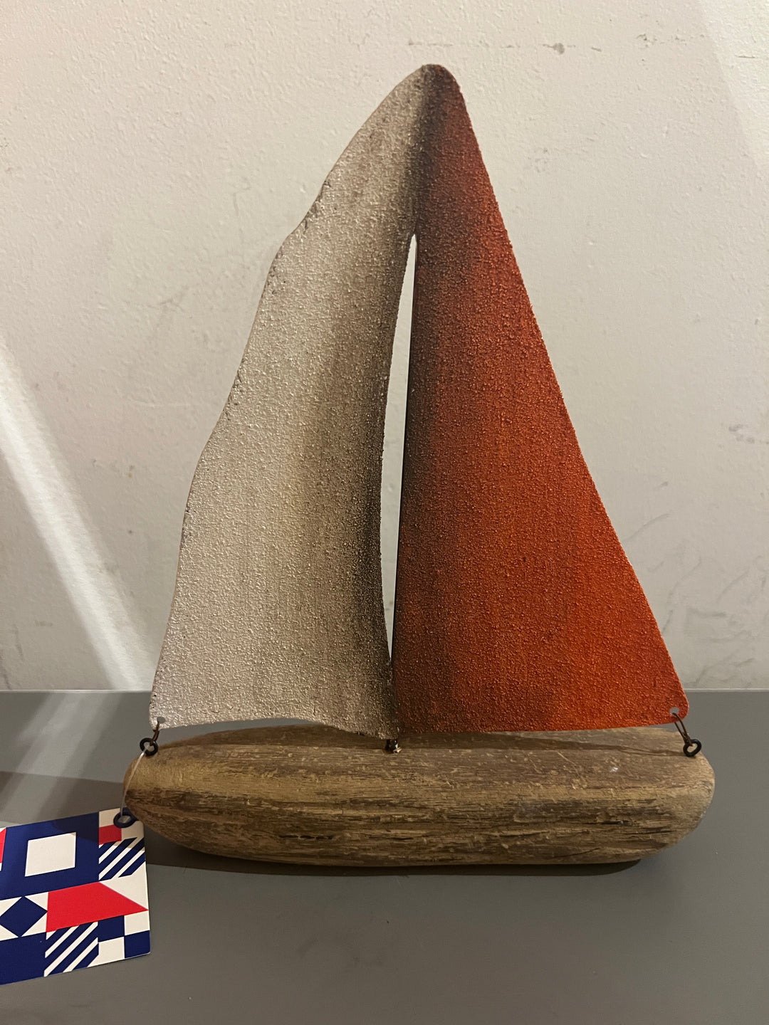 Sailboat Wood & Metal Medium 7.9"