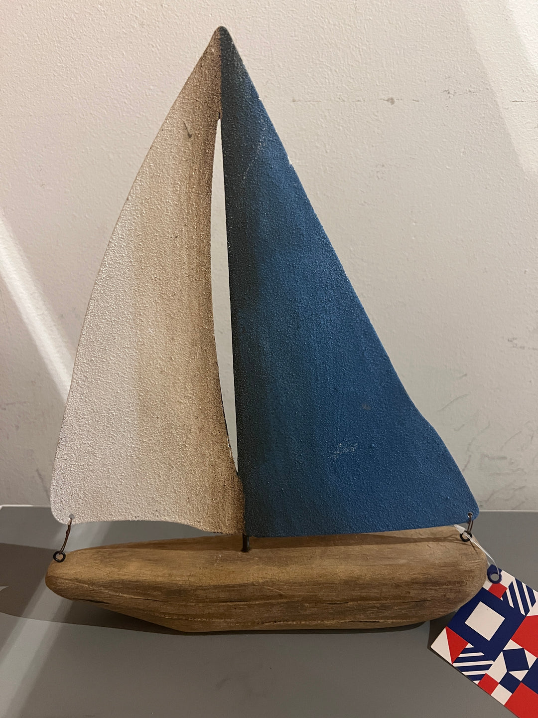 Sailboat Wood & Metal Large 9.8"