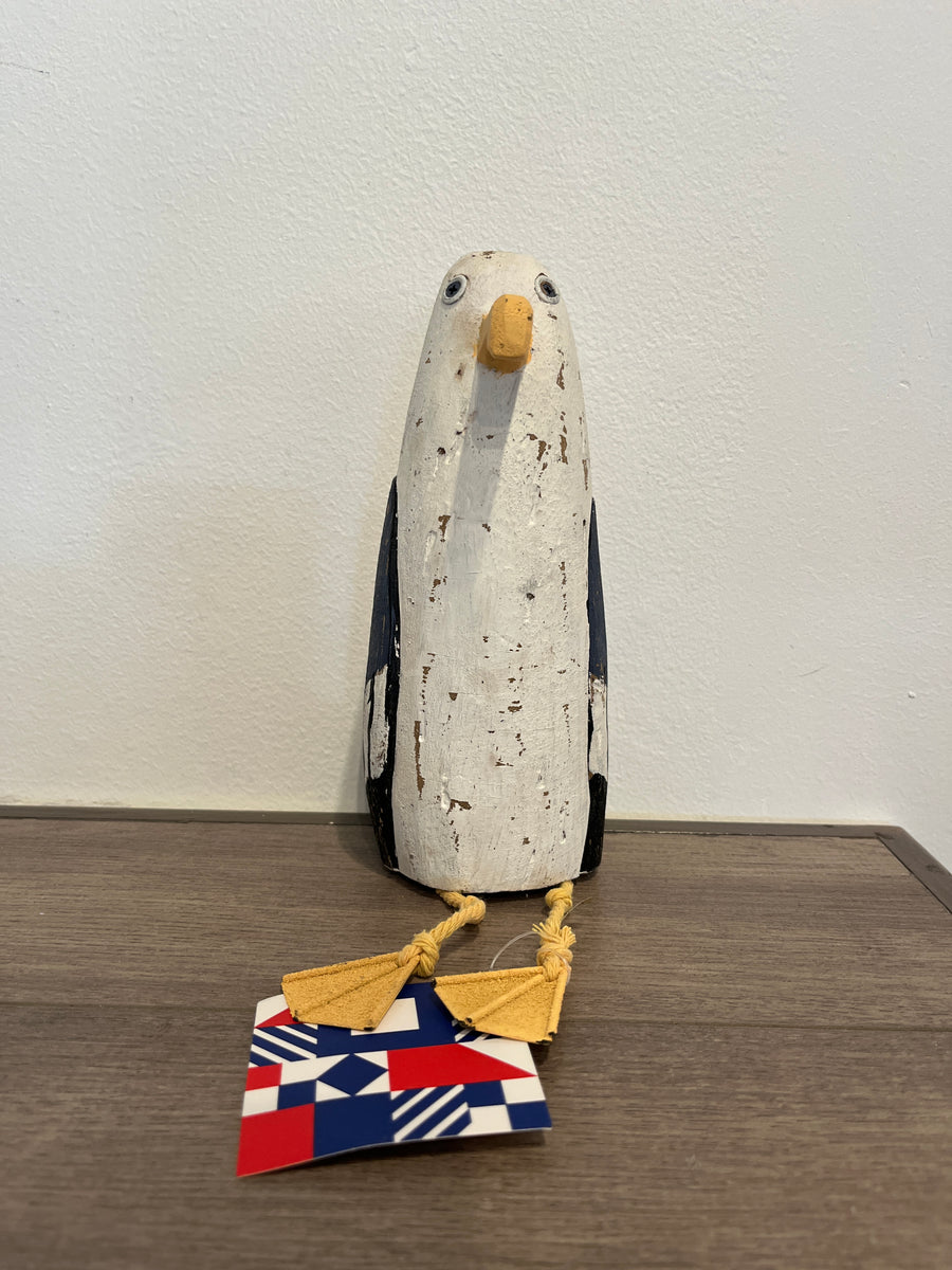 Sitting Seagull Large Wood & Felt