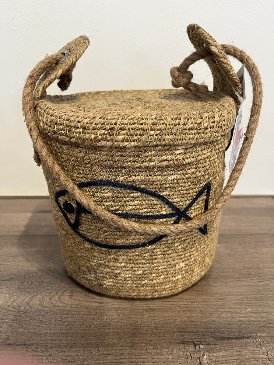 Fish Door Stop Moonji Grass Natural & Navy