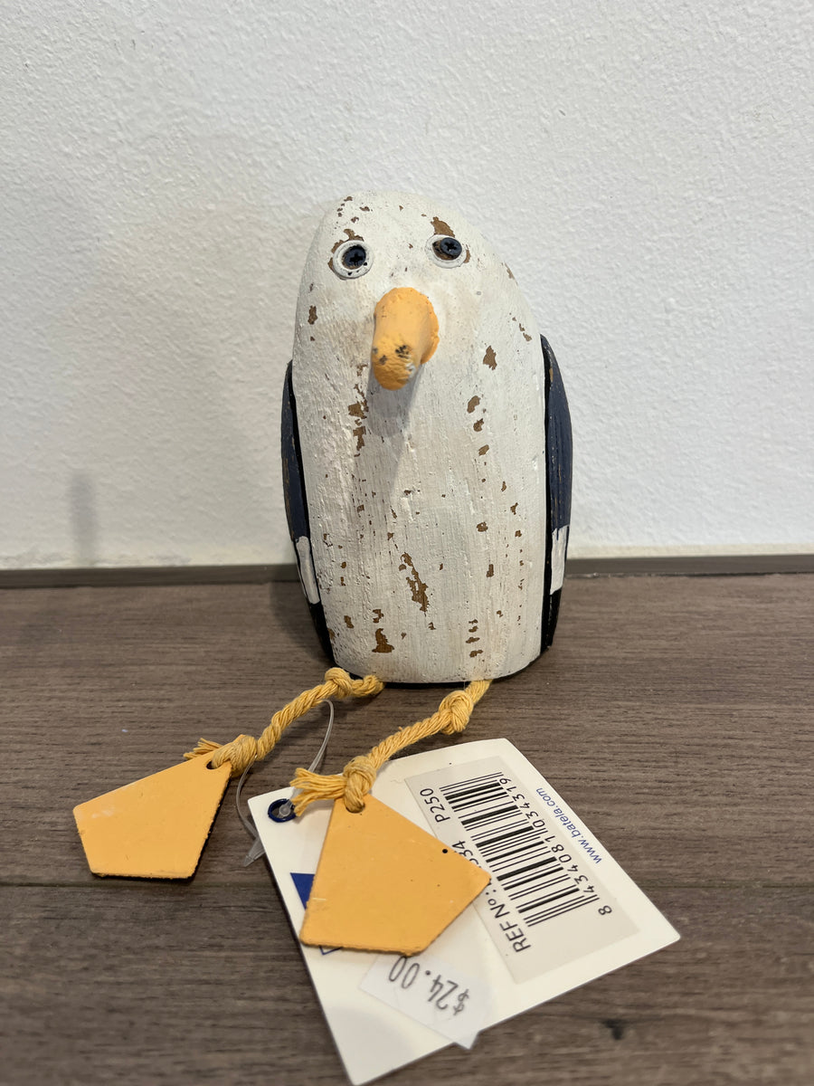 Sitting Seagull Small Wood and Felt