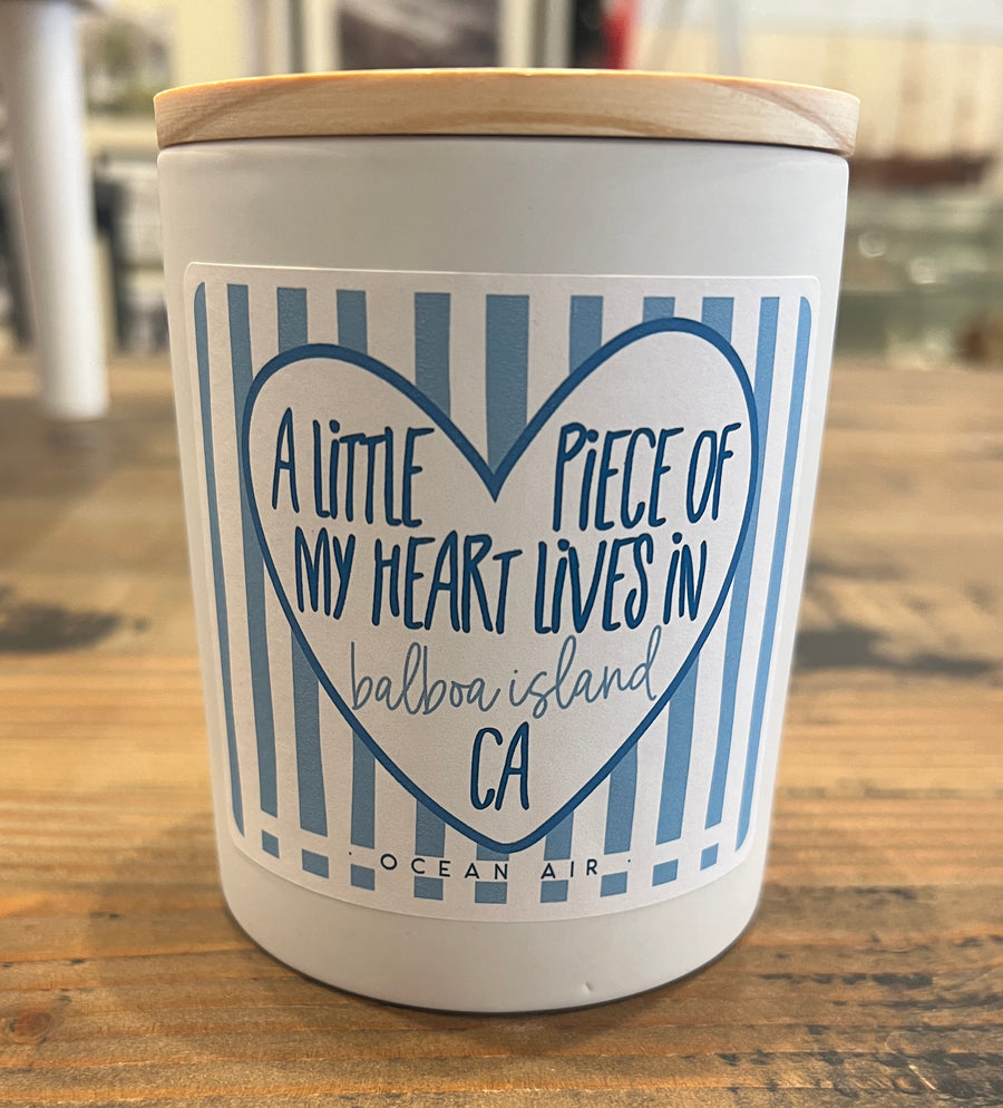 Balboa Island Candle Heart "A little piece"