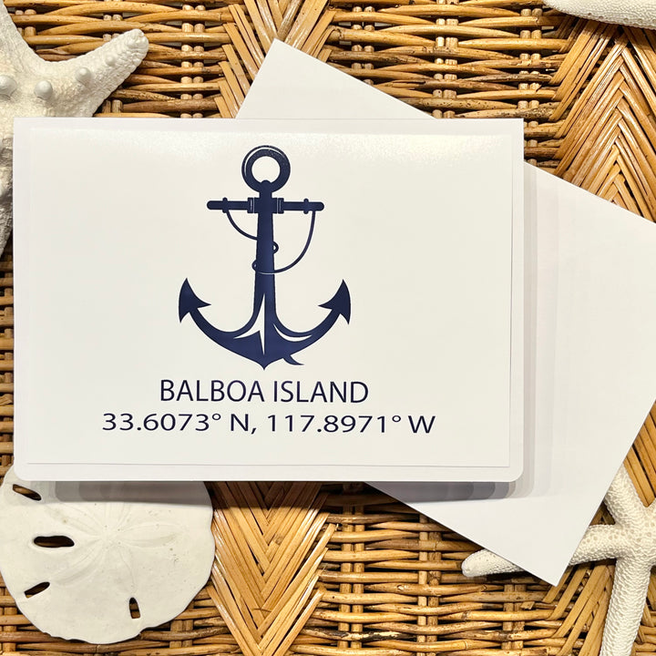 Custom Anchor Coordinates Set of 10 Notecards