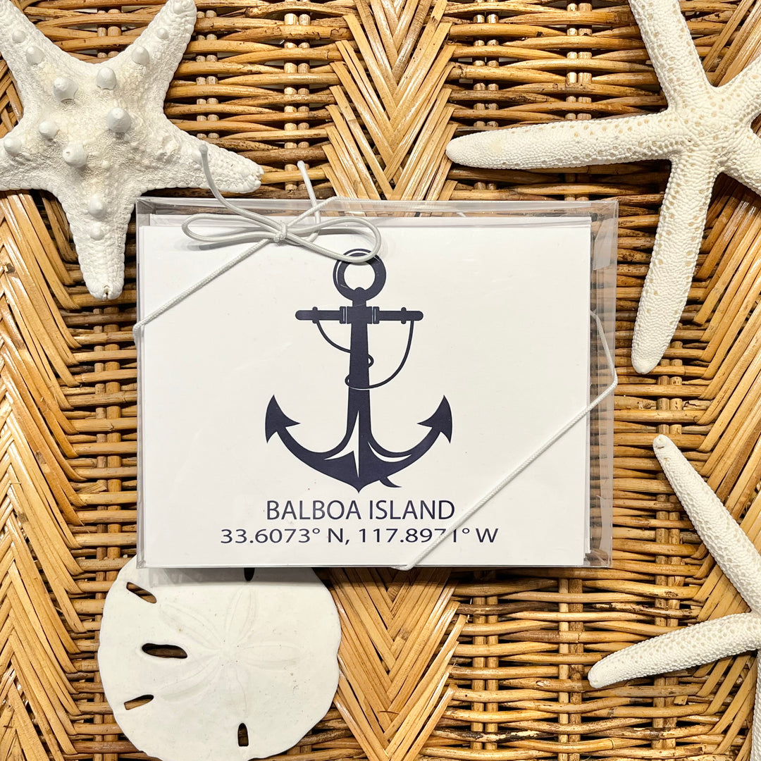 Custom Anchor Coordinates Set of 10 Notecards