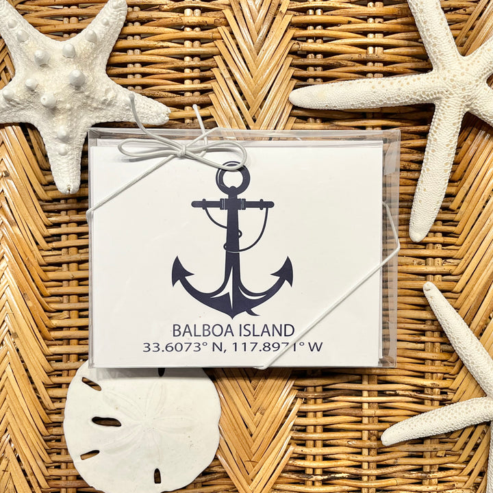 Custom Anchor Coordinates Set of 10 Notecards