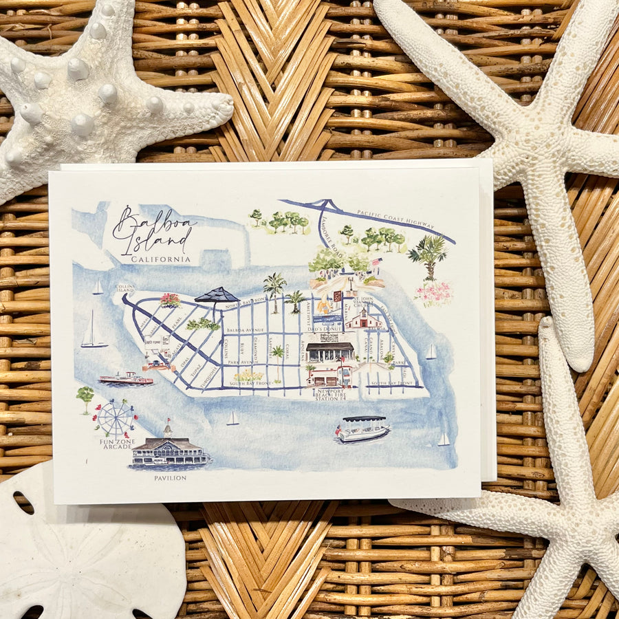 Balboa Island California 5x7 Notecard