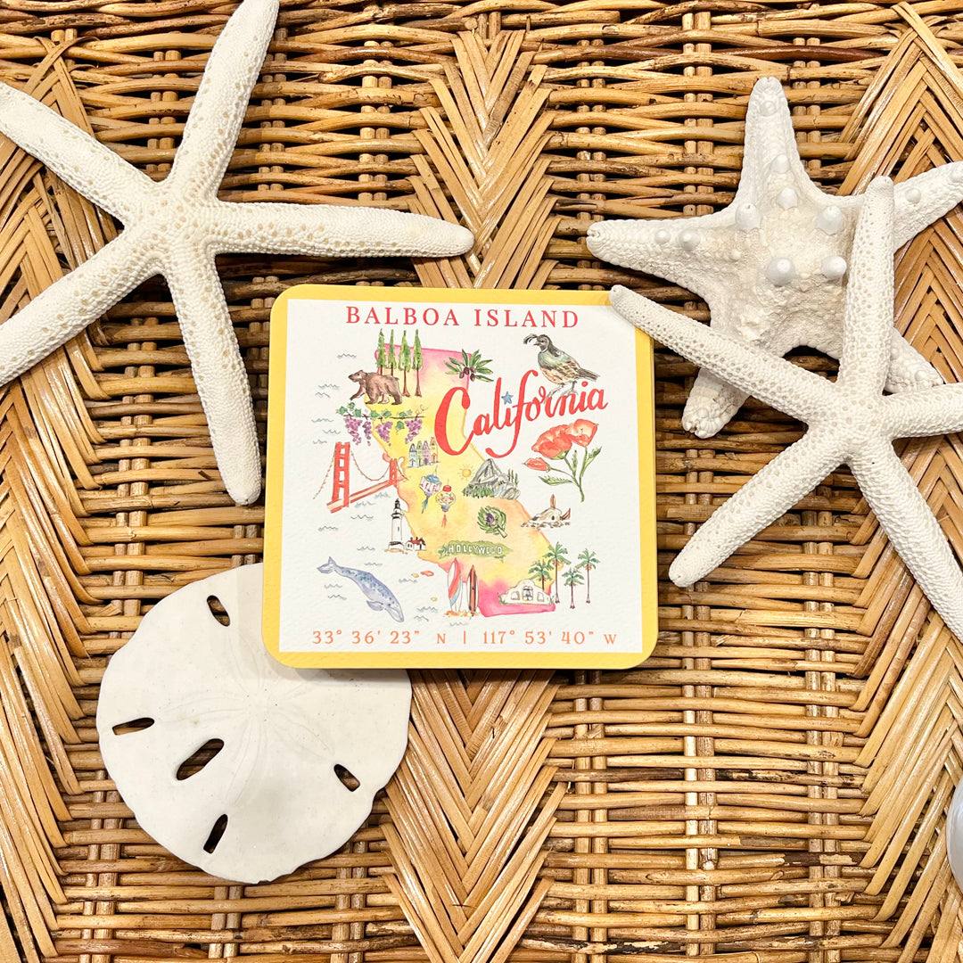 California Balboa Island Boxed Coasters