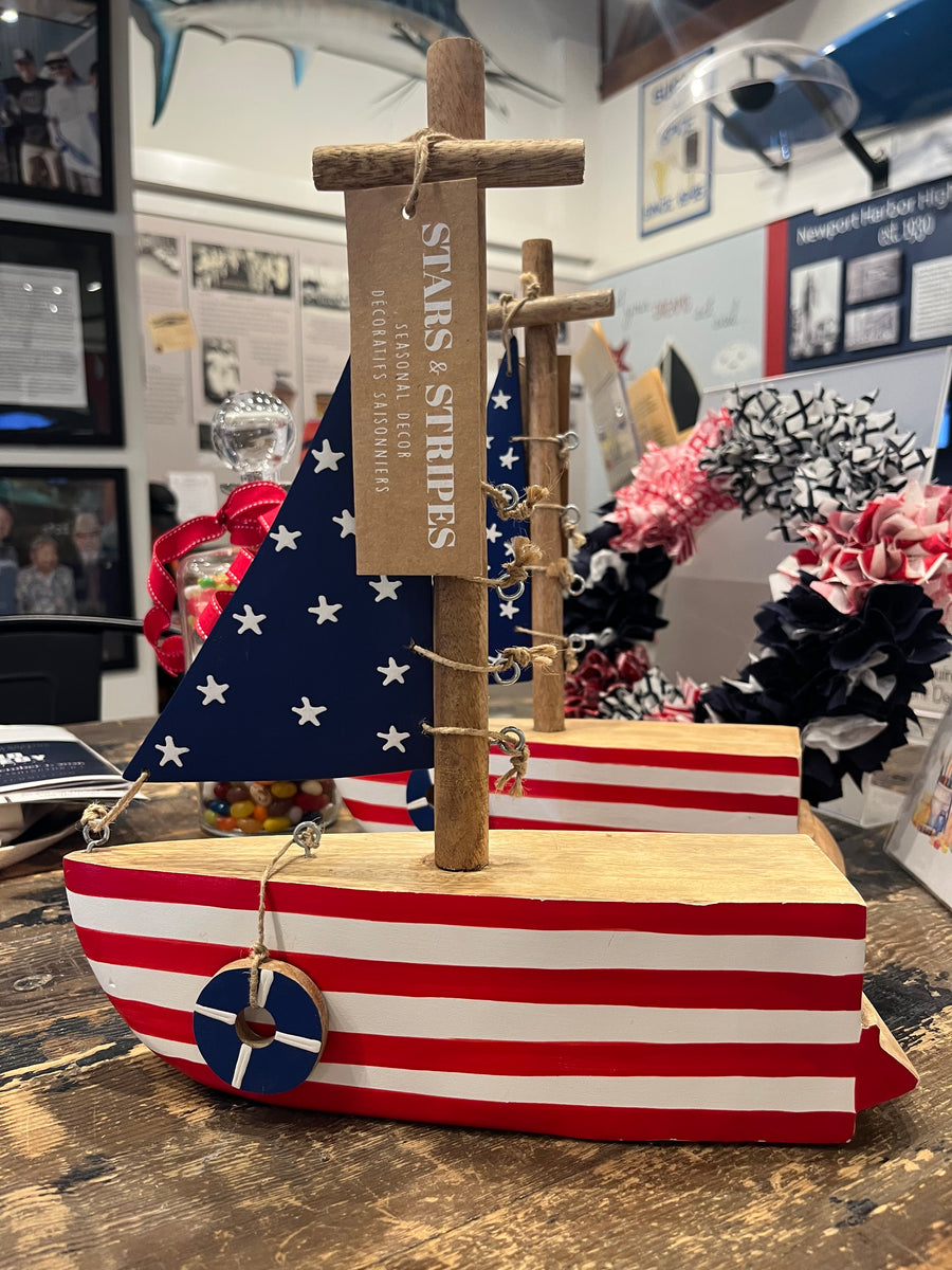 Americana Wood Sail Boat