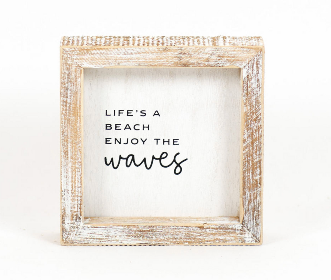 Life's a Beach Enjoy the Waves Sign 5x5