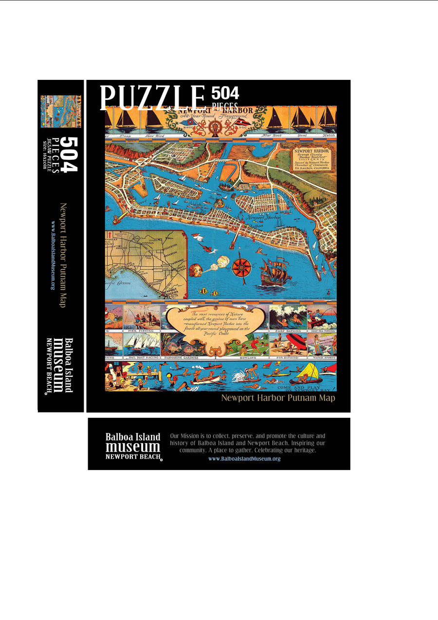 Newport Harbor Putnam Map Puzzle 504pcs.