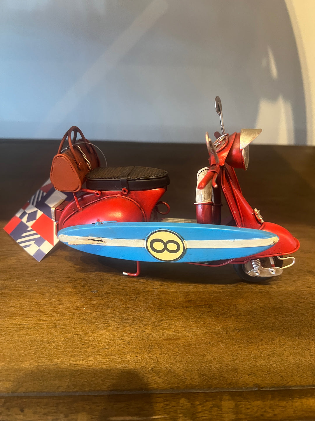 Scooter with Surfboards Red Metal 6.7"