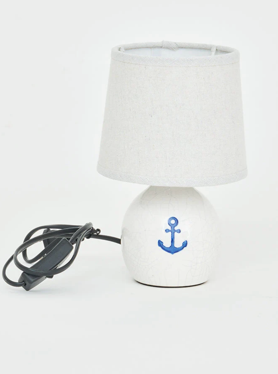 Anchor Lamp Blue/White Terracotta Small