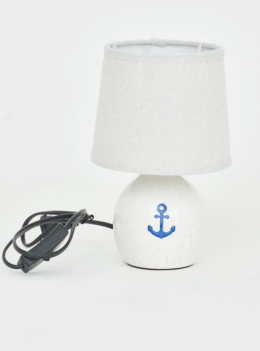 Anchor Lamp Blue/White Terracotta Small