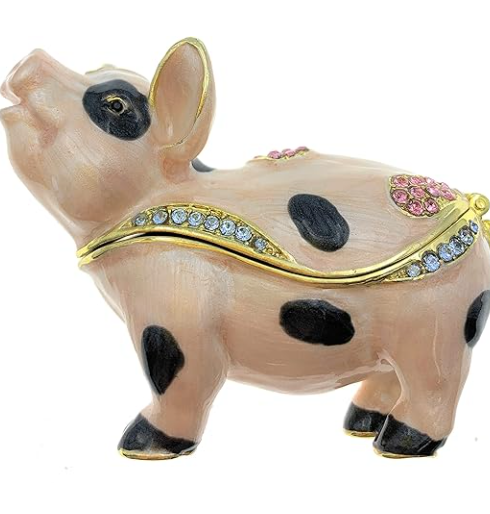 Spotted Pig Enamel Box