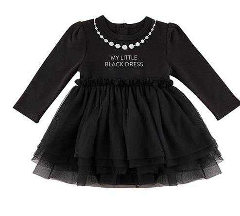 Long Sleeve Little Black Dress Size 6-12 months