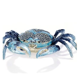 blue crab enamel box
