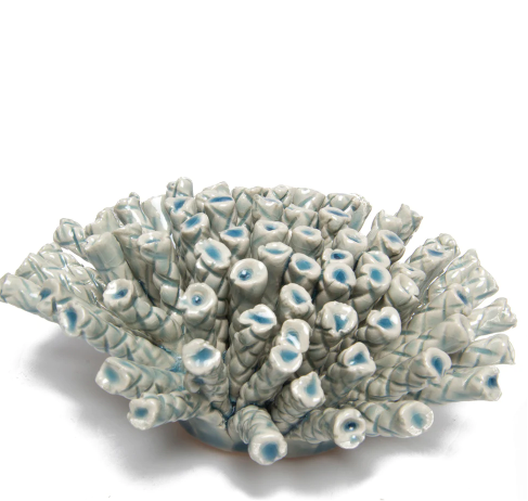 Coral Statue Large Light Blue