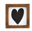 Mini Wood Sign Black Heart