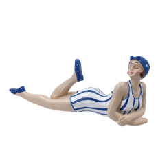 Bathing Beauty 8.5" Blue and White