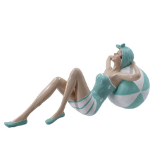 Bathing Beauty 11.5" Mint and White