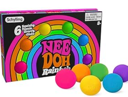 Nee Doh Rainblow 6 Squishy, Teenie, Groovy Globs