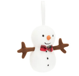 Festive Folly Snowman Ornament by Jellycat