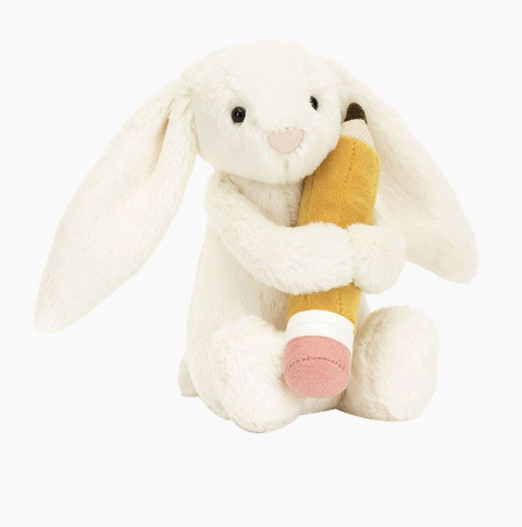 Bashful Bunny with Pencil by Jellycat