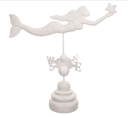 Mermaid Weathervane Resin and Metal