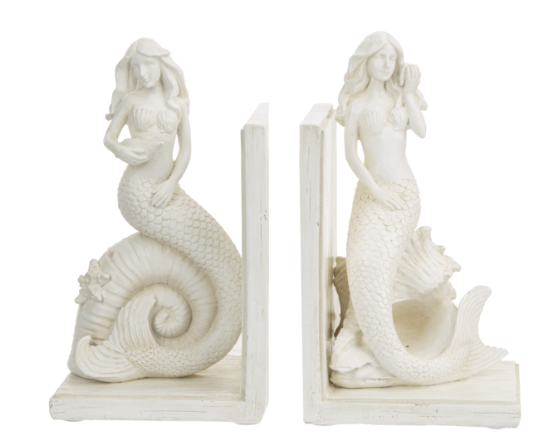 mermaid book ends