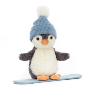 Peanut Penguin Snowboarding Small by Jellycat