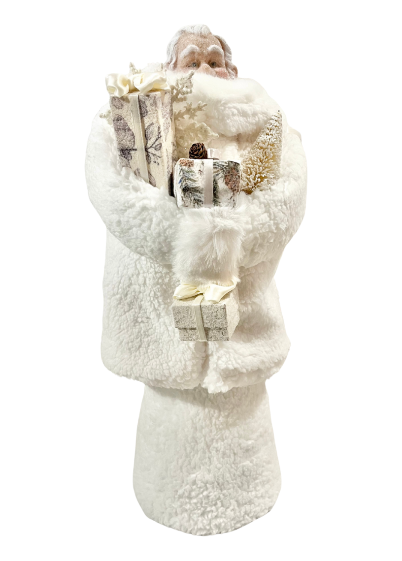Mr Claus White Sherpa Sparkle Santa