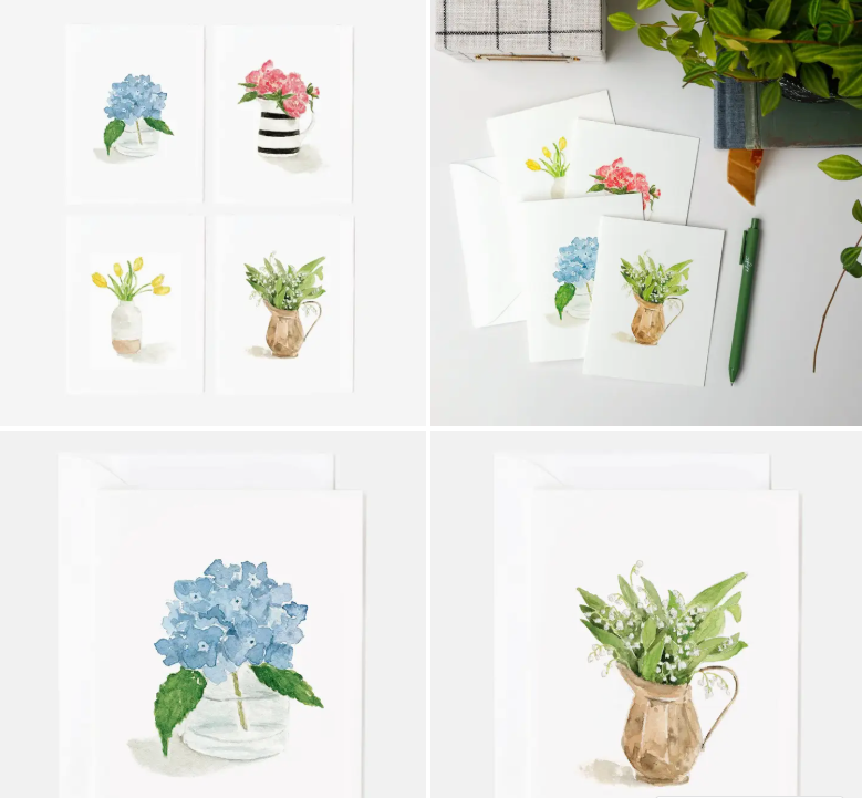 Bouquet Notecards by Emily Lex Set of Eight