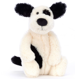 Bashful black & Cream Puppy Little by Jellycat