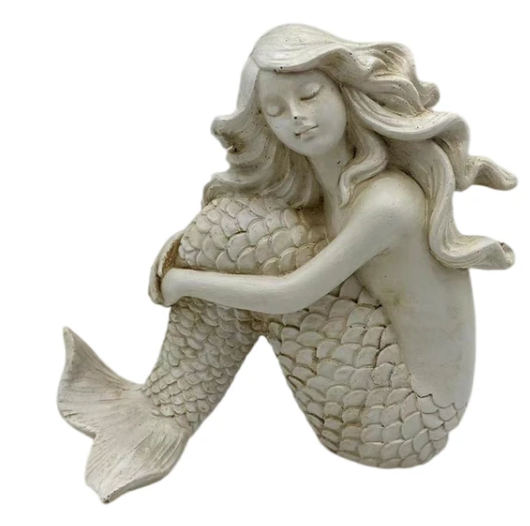 Mermaid Sitting White