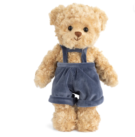 Mavi Bear Plush with Overalls