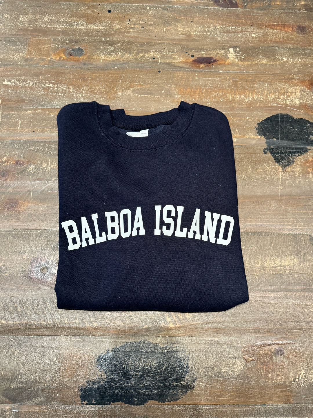 Sweatshirt Navy with White Balboa Island.