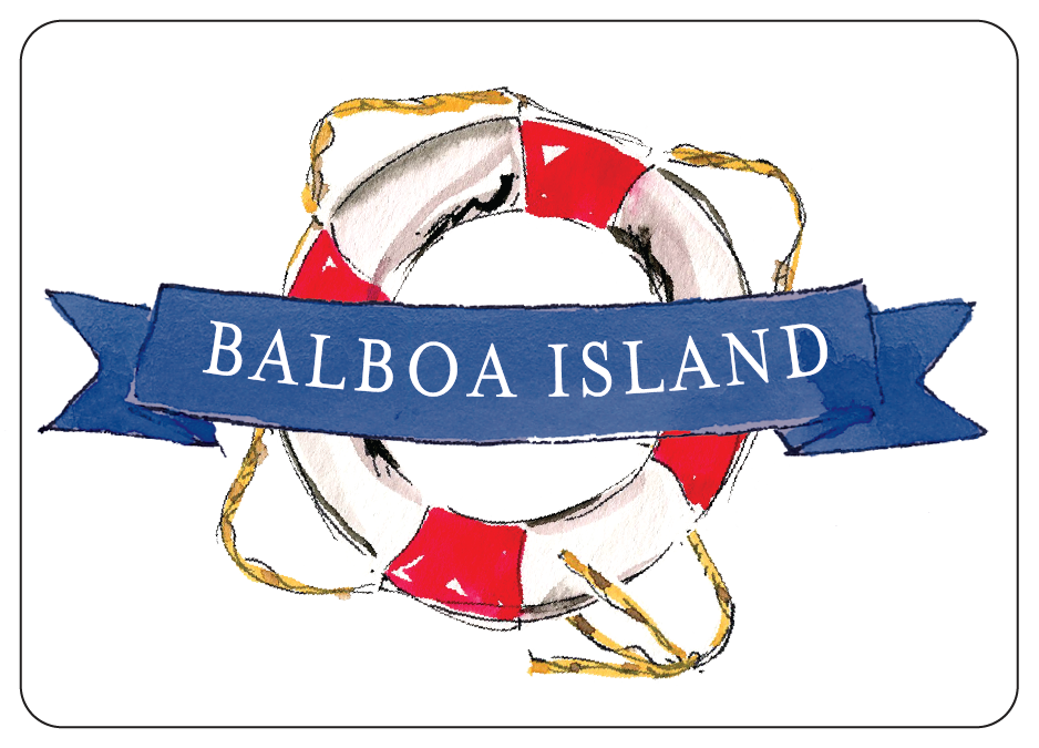 Balboa Island Lifesaver Postcard