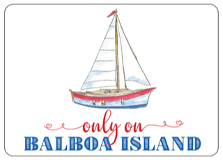 Balboa Island Sailboat Postcard